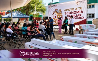 Entregan apoyos del programa “Apoyo a tu Economía Familiar” en El Boxtha