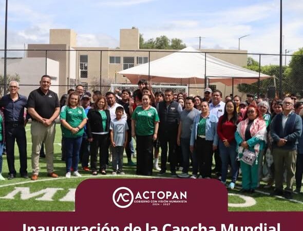 Inauguran cancha Mundial Social Fut 5 en Actopan para impulsar el deporte y la convivencia