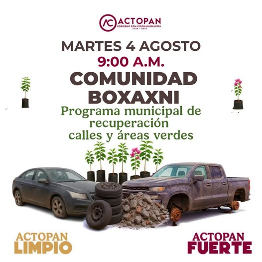 Programa municipal de recuperación de calles y áreas verdes