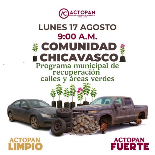 Recuperación de calles y áreas verdes