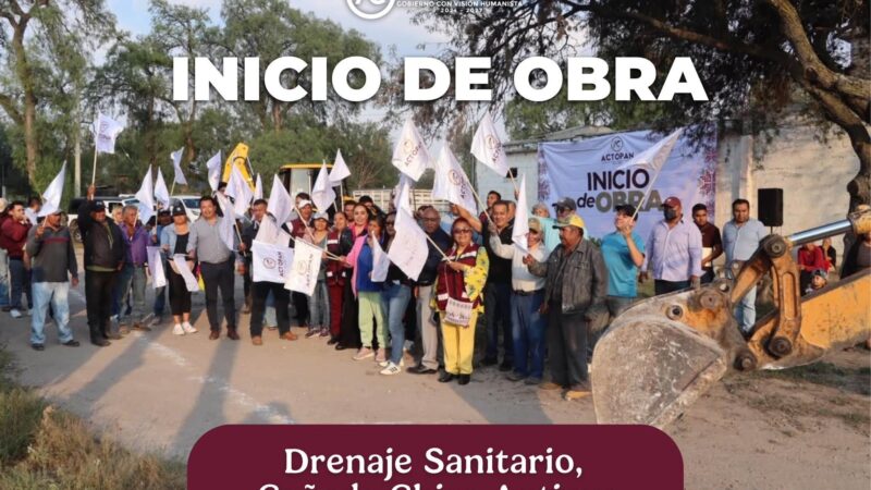 Inician trabajos de drenaje sanitario en la comunidad de Cañada Chica Antigua