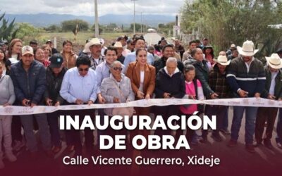Inauguración de obra, Calle Vicente Guerrero, Xideje