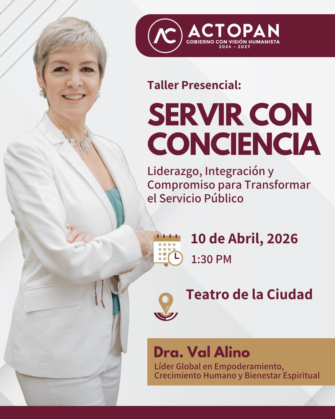 Conferencia en Actopan: “Servir con conciencia”
