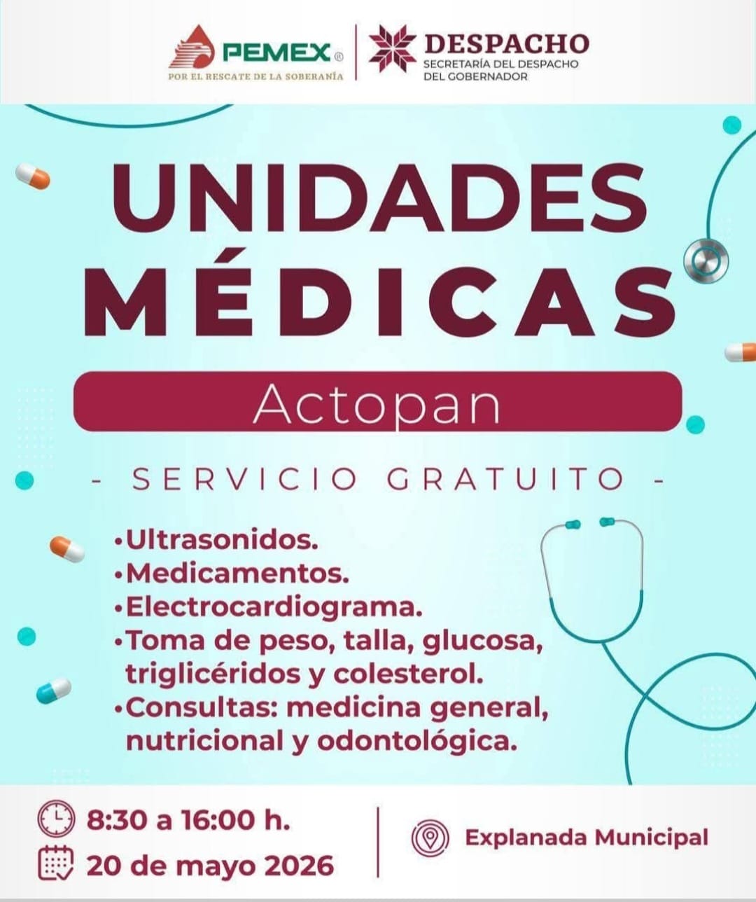 Unidades Médicas Gratuitas en Actopan