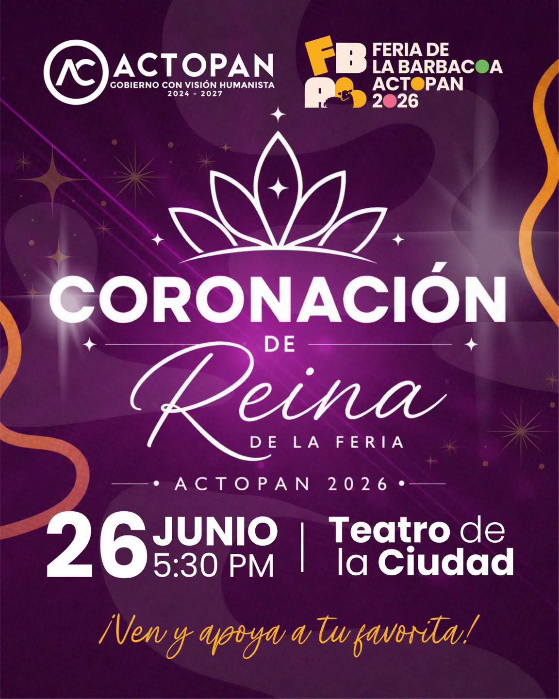 Coronación de la Reina de la Feria Actopan 2026