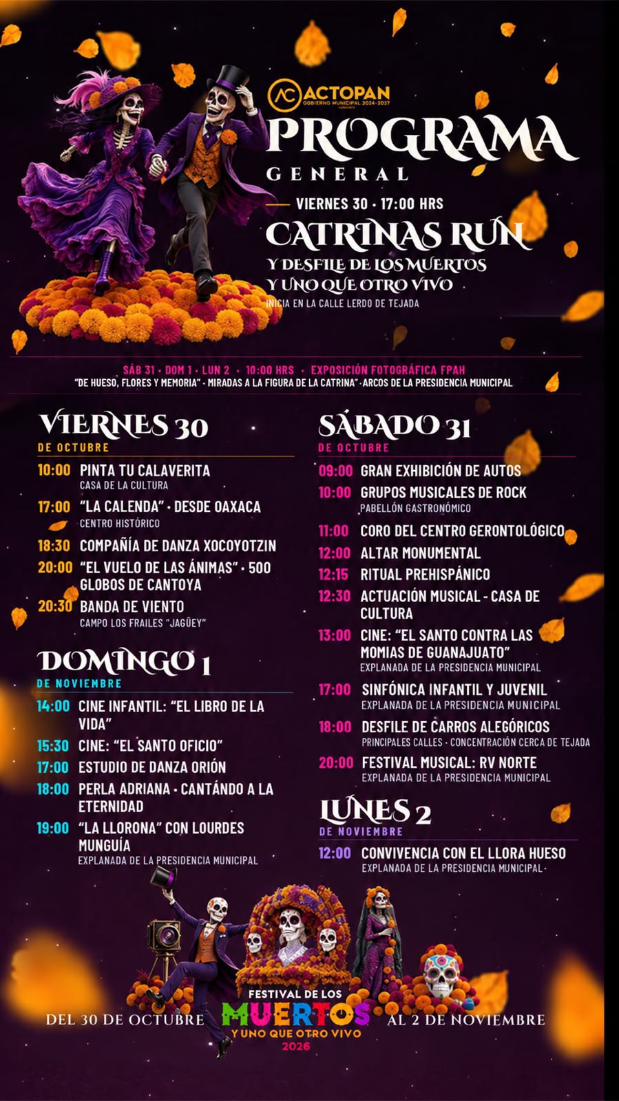 Programa General del Festival de los Muertos